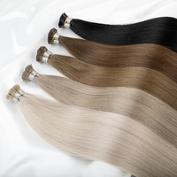 Extensiones de Cabello Humano Ruso 100% Remy con Punta de Queratina Nano, Doble Trama, Teñidas, Lisas, al por Mayor