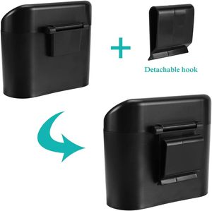 Cubo de basura para vehículos, soporte organizador de basura con un rollo de bolsa de basura, tapa de cubo de basura de plástico para coche, solución organizadora conveniente para coche - Product Image 5