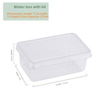 Boîte à gâteau carrée transparente jetable en PP de qualité alimentaire pour beurre, gâteau de riz, tranches de gâteau, tiramisu, emballage de pâtisserie