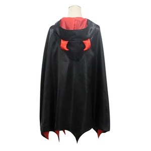<strong>Devil</strong> Horn Reversible Black <strong>Red</strong> Satin Cape Hooded Vampire Cloak <strong>Halloween</strong> Cosplay <strong>Costume</strong> - Product Image 4