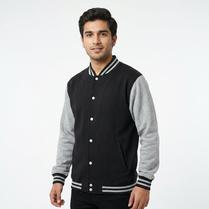 High Demand High Quality Custom Varsity Jacket Wholesale Streetwear for <b>Men</b> and Women Stand Collar Baseball College Jacket - Product Image 1