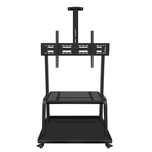 Carrito <span class=keywords><strong>de</strong></span> TV Móvil KELMY - Soporte <span class=keywords><strong>de</strong></span> Piso <span class=keywords><strong>de</strong></span> Acero Laminado en Frío para TV/Monitores <span class=keywords><strong>de</strong></span> 55"-120" con Certificación RoHS/RECH, Compatibilidad VESA <span class=keywords><strong>de</strong></span> 1100x600mm - Product Image 3