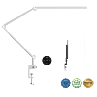 Lampe de bureau LED en métal avec variateur tactile/à distance et contrôle des couleurs, pliable, double éclairage, protection oculaire, lampe de lecture et de travail pour étudiants