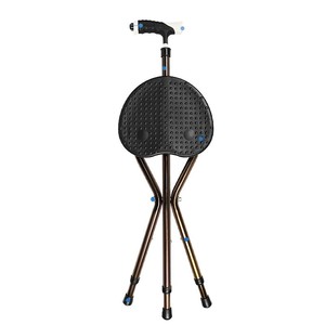 Cane <b>Stool</b> Height Adjustable Foldable <b>Portable</b> Walking Stick Chair For Seniors Rehabilitation Support 300 Lb Capacity - Product Image 1