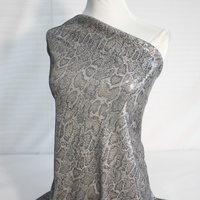Tissu en maille à imprimé serpent brillant avec paillettes, impression numérique personnalisée, pour vêtements de mode (vente en gros)