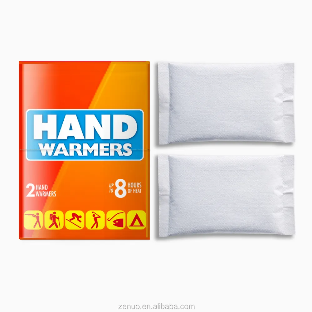 Calentador de manos portátil de bolsillo, mini almohadillas de calor personalizadas de larga duración, 12 horas, venta a granel de fábrica, para invierno