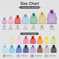 Sac à cordon en organza avec logo personnalisé, pochette à bijoux transparente de haute qualité pour les cadeaux de mariage, les cosmétiques, l'emballage de cadeaux, vente en gros