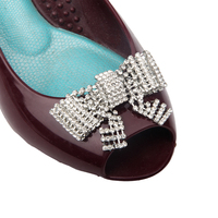 Breloques de chaussures en métal avec nœud perlé, décorations DIY pour lacets, clips, chaînes perlées, boucles, accessoires pour lacets pour femmes