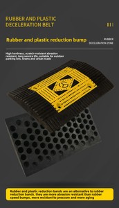 मोटी रबर गति बंप यातायात सड़क गति में कमी बम्पर धातु सड़क बफर पट्टी गति सीमा चिन्ह यातायात नियंत्रण उत्पाद - Product Image 3