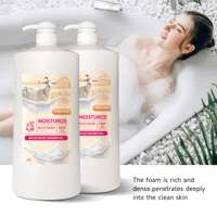 Gel Douche au Lait de Chèvre Biologique en Gros Nourrissant Doux Lisse Rafraîchissant Nettoyant Doux Éclaircissant Gel Douche Soie