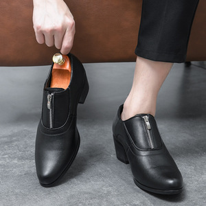 <span class=keywords><strong>Scarpe</strong></span> Formali <span class=keywords><strong>da</strong></span> <span class=keywords><strong>Uomo</strong></span> in Vera Pelle <span class=keywords><strong>con</strong></span> <span class=keywords><strong>Tacco</strong></span> <span class=keywords><strong>Alto</strong></span>, Punta Affusolata, Stile Britannico, Chiusura <span class=keywords><strong>con</strong></span> Cerniera, Suola in Gomma, Taglia 37 - Product Image 5