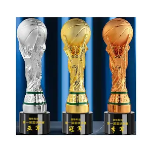 サッカーカップカスタムK9クリスタルバスケットボールビリヤードバレーボールゴルフテニスチャンピオンシップスポーツメタルクリスタルカップアワードトロフィー