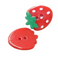 Boutons décoratifs en résine motif fraise, écologiques, légers, anti-décoloration, à coudre, pour la vente en gros et le bricolage