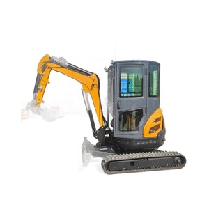 Excavadora de cadenas amarilla de alta potencia de excavación para limpieza de terrenos agrícolas y huertos, y uso en construcción - Product Image 1