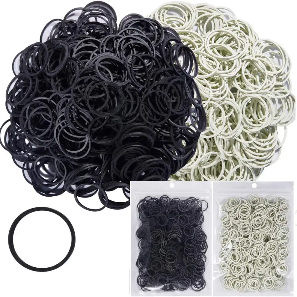 Fascia di gomma elastica per capelli in lattice di colore nero Mini economico all'ingrosso per la casa