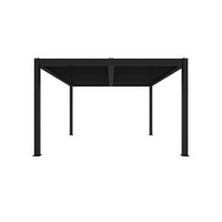 Pavillon en aluminium à persiennes électriques personnalisable avec toit réglable pour la protection solaire extérieure, les jardins, les cours et les espaces de loisirs