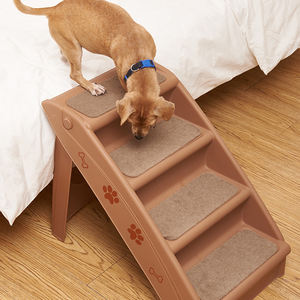 Escaliers en plastique mignons et pliants pour animaux de compagnie pour lits hauts durables, intérieurs et extérieurs, 4 marches pour chiens et chats, vente en gros et bon marché - Product Image 6