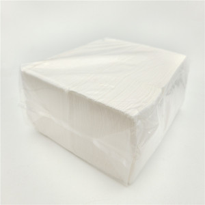 Disposable Virgin White 2 Ply Airlaid Paper Dinner <b>Napkins</b> Foldable Bag Style for Restaurant Dining - Product Image 1