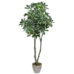 Árbol Artificial Nuevo, Planta Artificial, Árbol Artificial de Schefflera <span class=keywords><strong>Arboricola</strong></span> con Maceta Decorativa, Venta al por Mayor de Fábrica China - Product Image 1