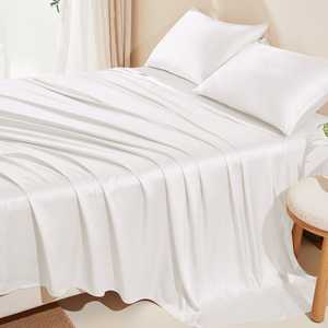 Ensemble de draps en soie de mûrier véritable sur mesure en gros, ensemble de literie en soie, taille king, <span class=keywords><strong>couette</strong></span> en soie, ensemble de draps en soie - Product Image 2