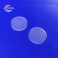 Plaques de verre de quartz transparent et opaque perforées, disques de quartz clair pour soudage - Découpe sur mesure