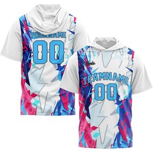 T-shirt à capuche personnalisé FOXA, manches courtes, maillot de basket sublimé, évacuation de l'humidité, unisexe, adulte, enfant, nom de l'équipe, numéro, logo - Product Image 1