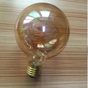 Lámpara LED de Filamento Espiral 220V <span class=keywords><strong>E27</strong></span> <span class=keywords><strong>4W</strong></span> Redonda Transparente Regulable G95 Bombilla LED de Filamento Flexible/Suave Estilo Edison Vintage - Product Image 4