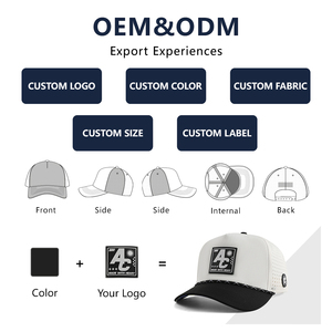 Wholesale High Quality 5 Panel Two Tone Baseball Cap Polyester Fabric Custom PVC Logo Curved Brim Sport Golf <b>Hats</b> for Men Women - Product Image 3