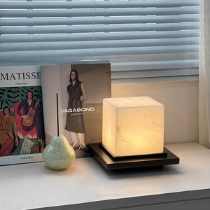 <b>Portable</b> Rechargeable Marble <b>Table</b> Lamp Touch Control LED Cordless For Bedroom Desk Hotel Use - Product Image 4