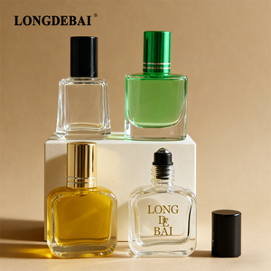 Transparent Portable Travel Portable Reusable Spray <b>Bottle</b> Square 5ml <b>10ml</b> 15ml 20ml Ball Bearing <b>Bottle</b> with Metal Cap - Product Image 2