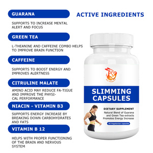 Capsules minceur avec un mélange naturel de guarana et d'extraits de thé vert favorisant l'augmentation de l'énergie et l'amélioration des fonctions cérébrales - Product Image 2