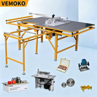 Scie à table professionnelle avec lame de rainurage et rail de précision pour la fabrication de portes d'armoires