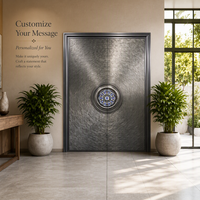 Porte en aluminium de luxe pour entrée de villa privée avec serrure anti-effraction de qualité A, marquage CE, poignée incurvée et charnière réglable