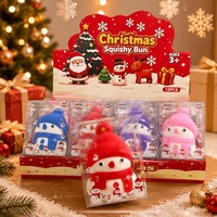 Jouet anti-stress en caoutchouc souple en forme de Père Noël pour Noël, boîte surprise mignonne pour le bureau, jouet à presser pour soulager la colère