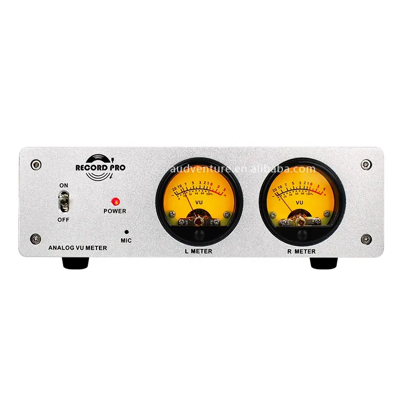 Dual Analog VU Meter DB Panel Display 2-way Amplifier / Speaker Audio Switcher Box Selector Music Spectrum Visualizer