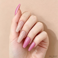 Lot de 24 faux ongles carrés réutilisables de longueur moyenne, prêts à poser, motif rose perlé et strass, pour un port facile