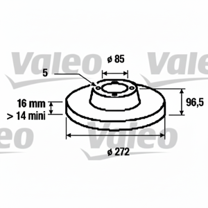 Disco freno adatto per MERCEDES-BENZ 187045 - Product Image 1