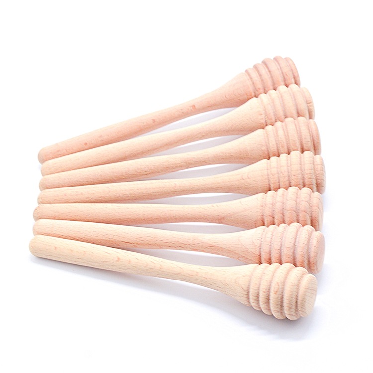 Beech Wood Stirring Stick Spoon Mini Honey Stick Custom Beech Wood Coffee Honey Jam Dipping Stick