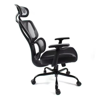 Chaise de bureau ergonomique exécutive en maille noire avec support lombaire personnalisé en usine pour le bureau à domicile et la salle de réunion