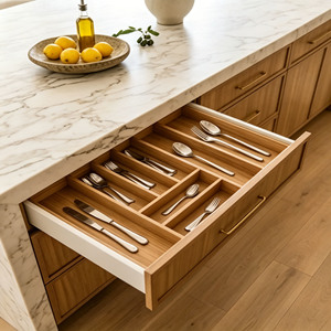 Gabinetes <span class=keywords><strong>de</strong></span> Cocina <span class=keywords><strong>de</strong></span> Lujo CBMmart en Roble Claro, Estilo Americano Transicional, con <span class=keywords><strong>Isla</strong></span> <span class=keywords><strong>de</strong></span> Mármol Calacatta - Product Image 3
