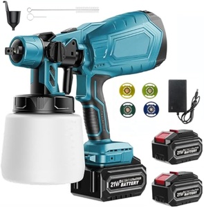 Pulverizador de pintura inalámbrico, pulverizadores de pintura para vallas, contenedor de 1000ml, <span class=keywords><strong>pistola</strong></span> pulverizadora de pintura para <span class=keywords><strong>paredes</strong></span> <span class=keywords><strong>y</strong></span> <span class=keywords><strong>techos</strong></span> del hogar, cobertizos de jardín, muebles - Product Image 1