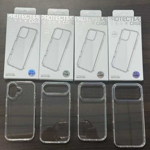 Funda Protectora para Teléfono con Parte Trasera de Acrílico y Parachoques de TPU para iPhone 17 Pro, Carcasa Transparente a Prueba de Golpes para iPhone 16 15 Pro Max - Product Image 1