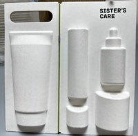 Emballage personnalisé en carton moulé en pulpe de canne à sucre, boîte cosmétique en pulpe de bagasse biodégradable, insert en papier, emballage en coquille de papier