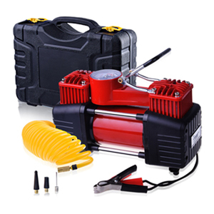 Heavy Duty Đôi Xi Lanh Lốp Inflator Máy Bơm Không Khí <span class=keywords><strong>Mini</strong></span> Xách Tay Dc 12V Máy Nén Khí Lốp Xe Inflators - Product Image 2