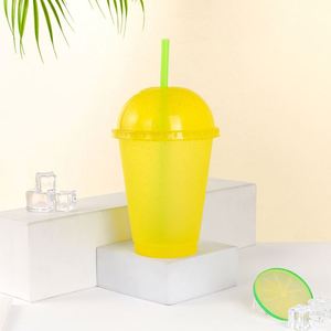 Vaso de 500 ml al por mayor con purpurina para granizados, ideal para bebidas frías, catering, con tapa, de PP, para niños - Product Image 5