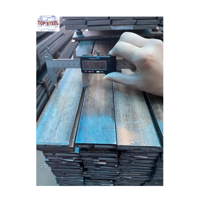 Barre plate personnalisable en usine Q195 Q235 Q345 ss400 s45c a36 s235jr 4130 1020 barre d'acier plate prix du fer