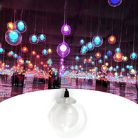 Guirlande lumineuse LED d'extérieur étanche IP65, contrôle DMX512, changement de couleur RVB, design de boule d'étoile dégradée pour DJ, mariage
