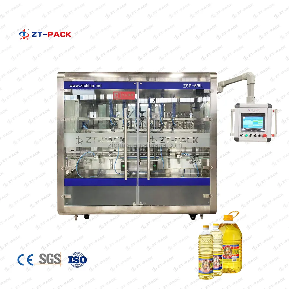 Máquina automática de llenado de botellas de aceite de girasol/aceite de maní 5L