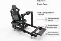 Simulateur de course avec cockpit en métal, machine de jeu à mouvement 4DOF, support domestique personnalisé conforme aux normes CE