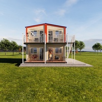 Casa Contenedor Prefabricada de Lujo de 20-40 Pies, Diseño de Paquete Plano 4 en 1, Panel Sándwich de Acero para Hoteles y Apartamentos